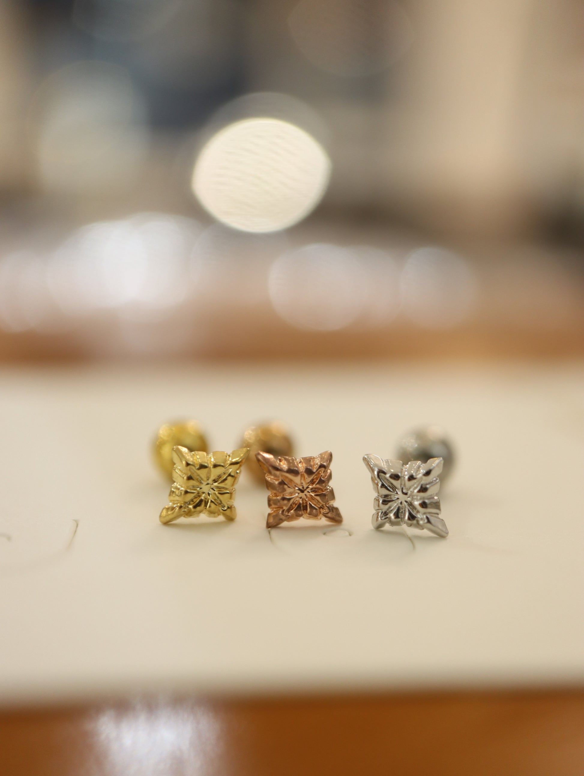 Rhombus surgical steel earring (1pc)