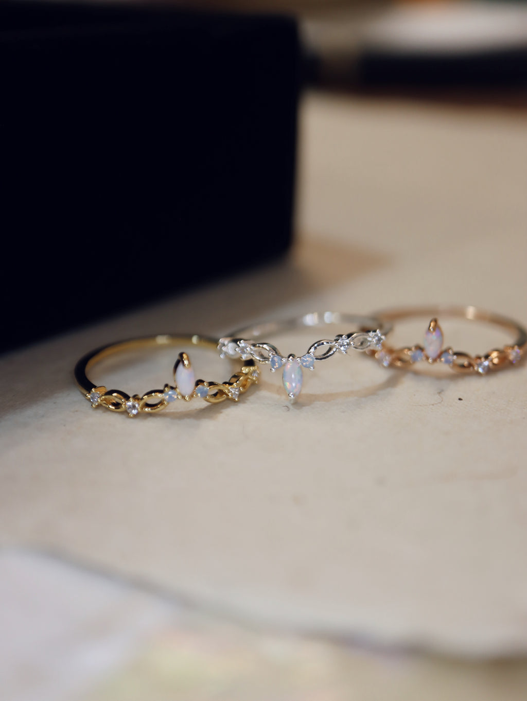 Opal cz 925 silver ring