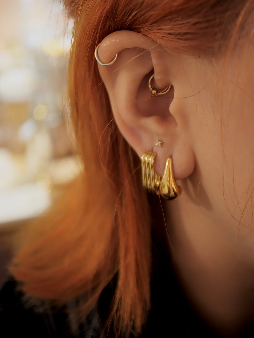 Molten Stainless Steel Earrings