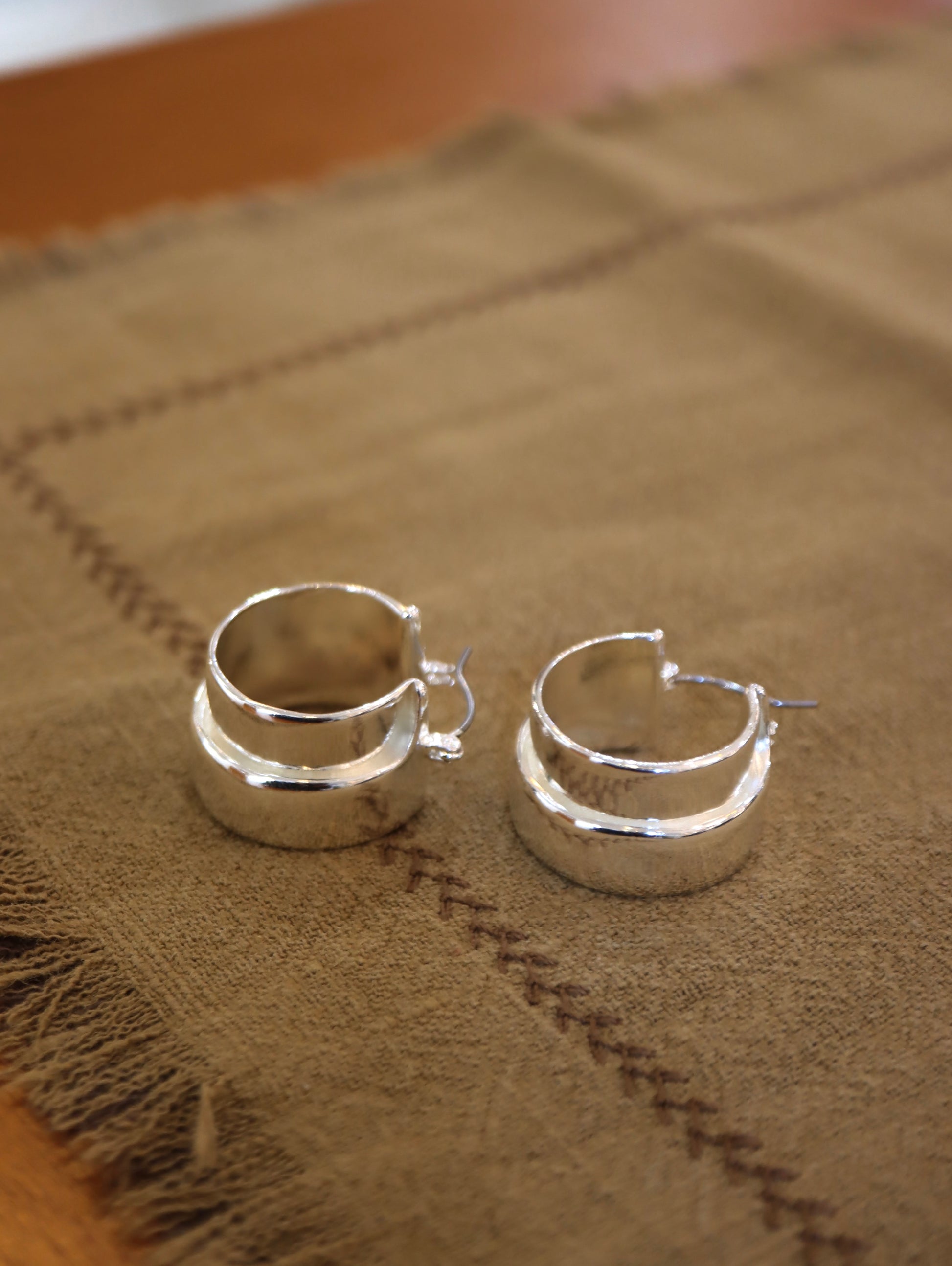 Bold Silver Chunky Earrings