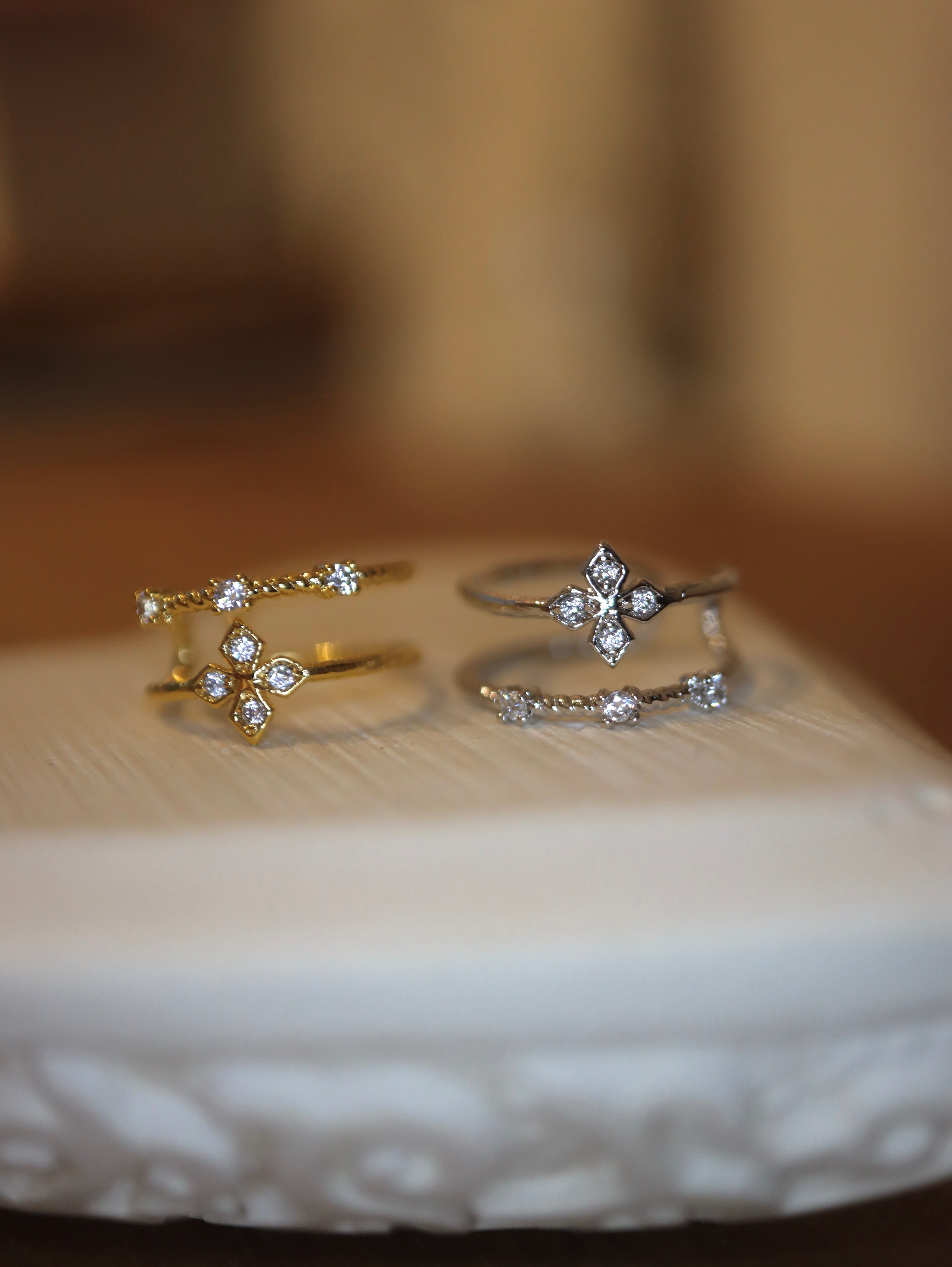 Double wrap cz Earcuff