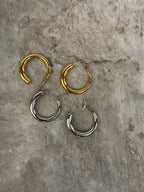 Stainless steel hoop earrings