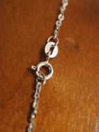 Croissant 925 silver long necklace