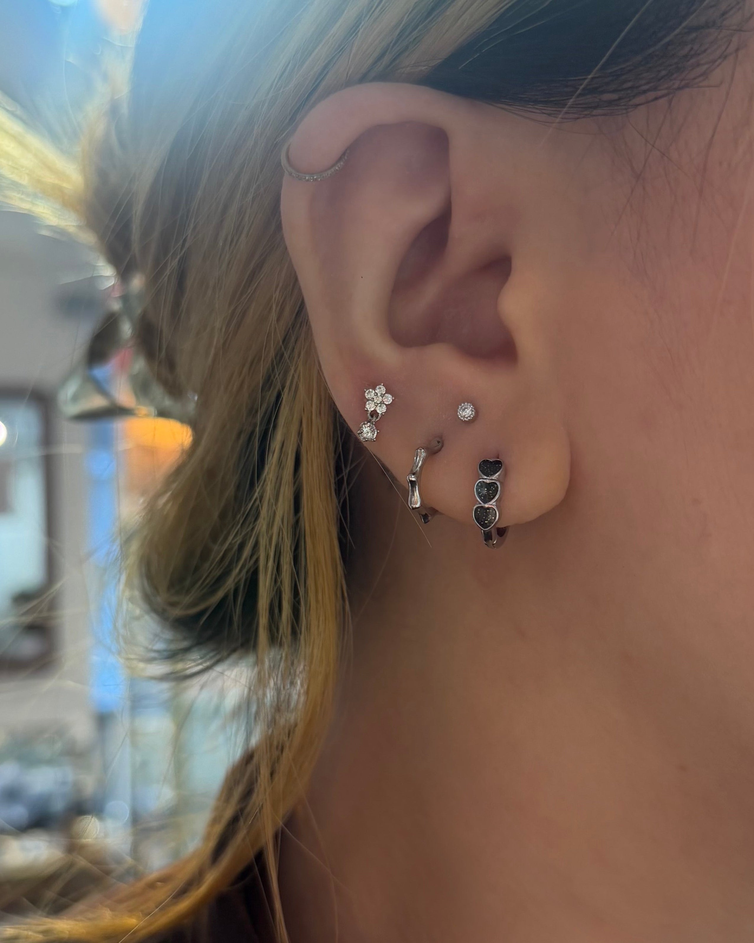 Stella Dangle CZ Stud Earring Piercing (1pc)