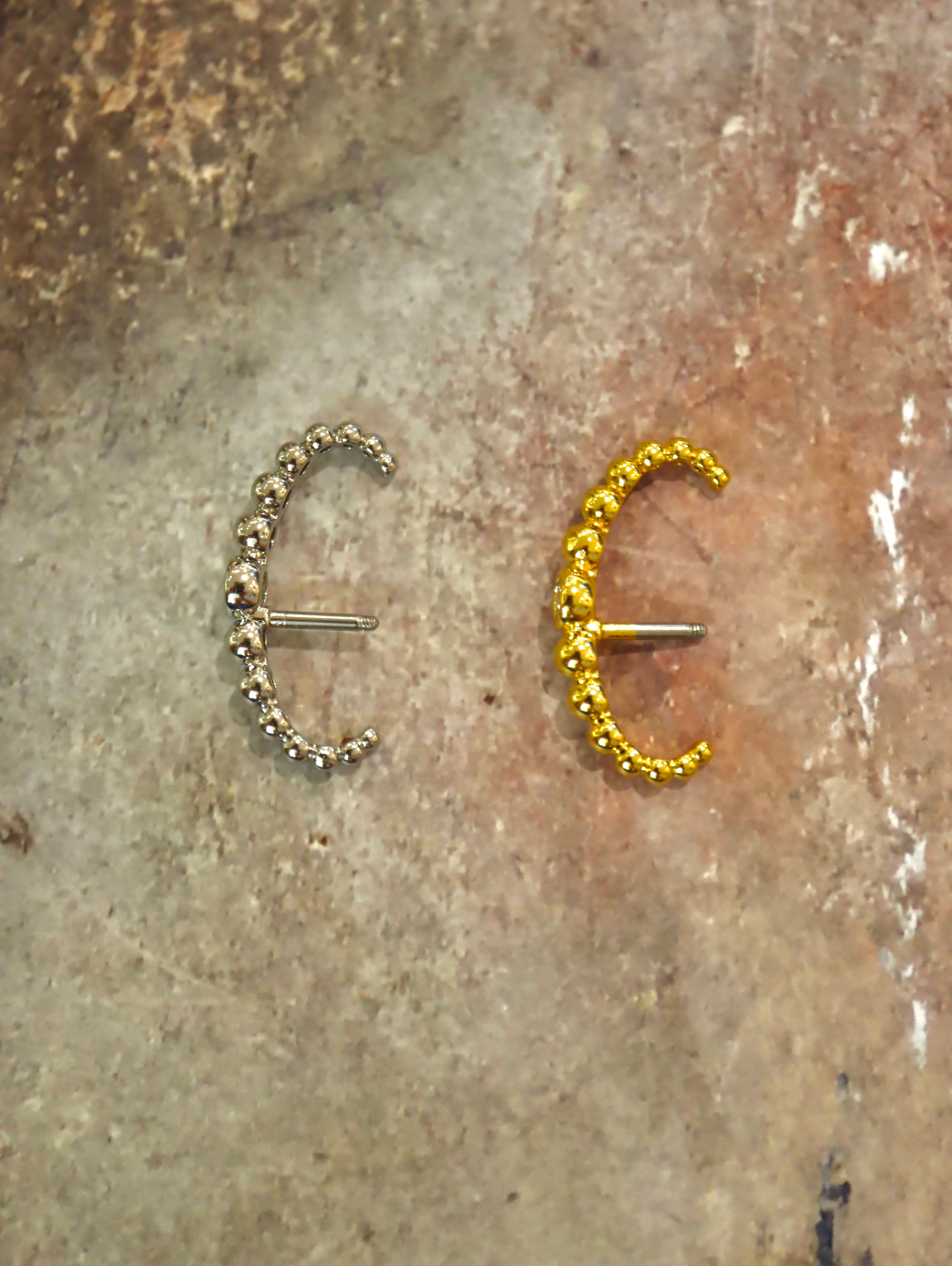 Round cz illusion piercing earring (1pc)