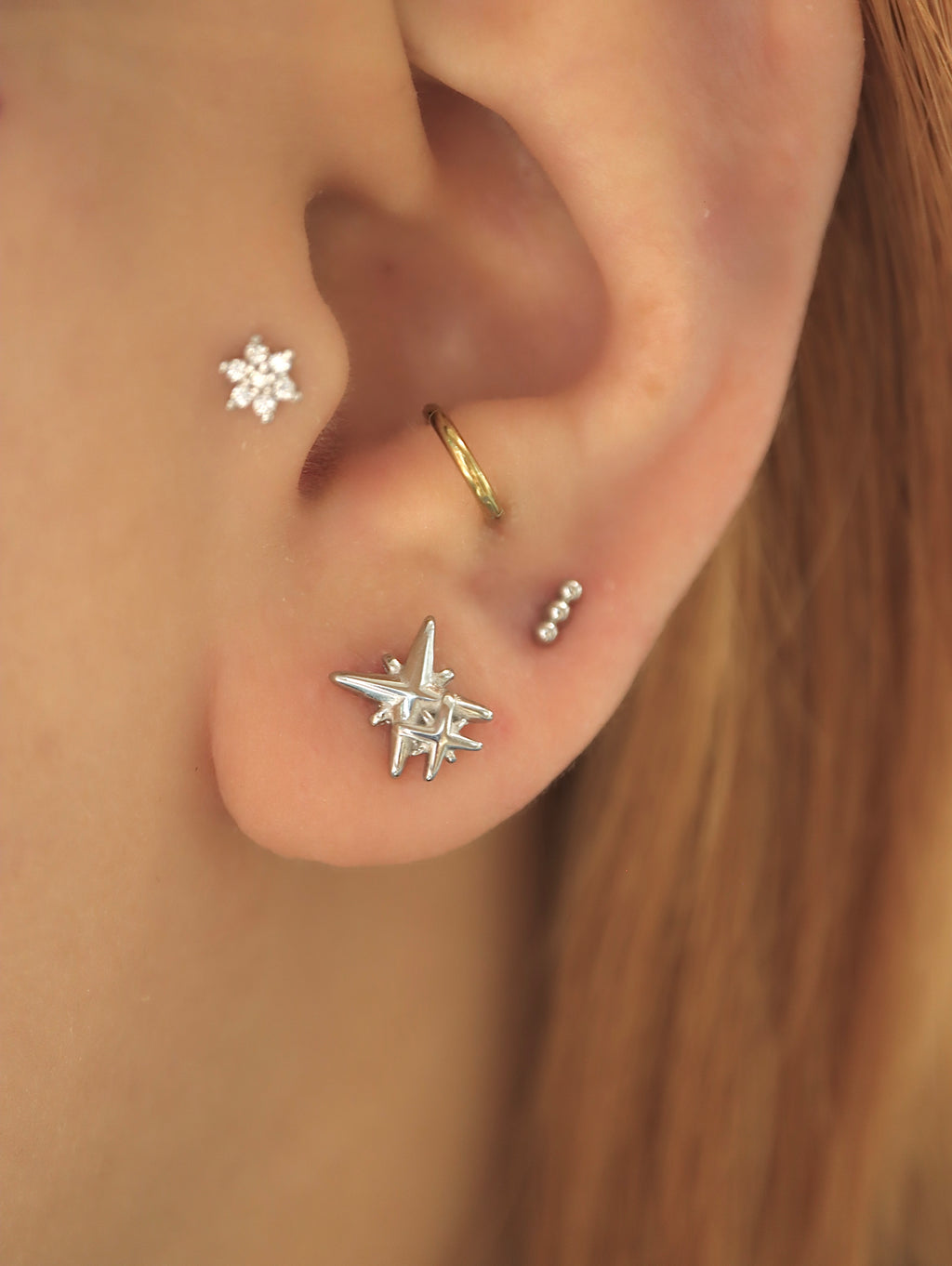 Sparkle stars surgical steel stud earrings ✨