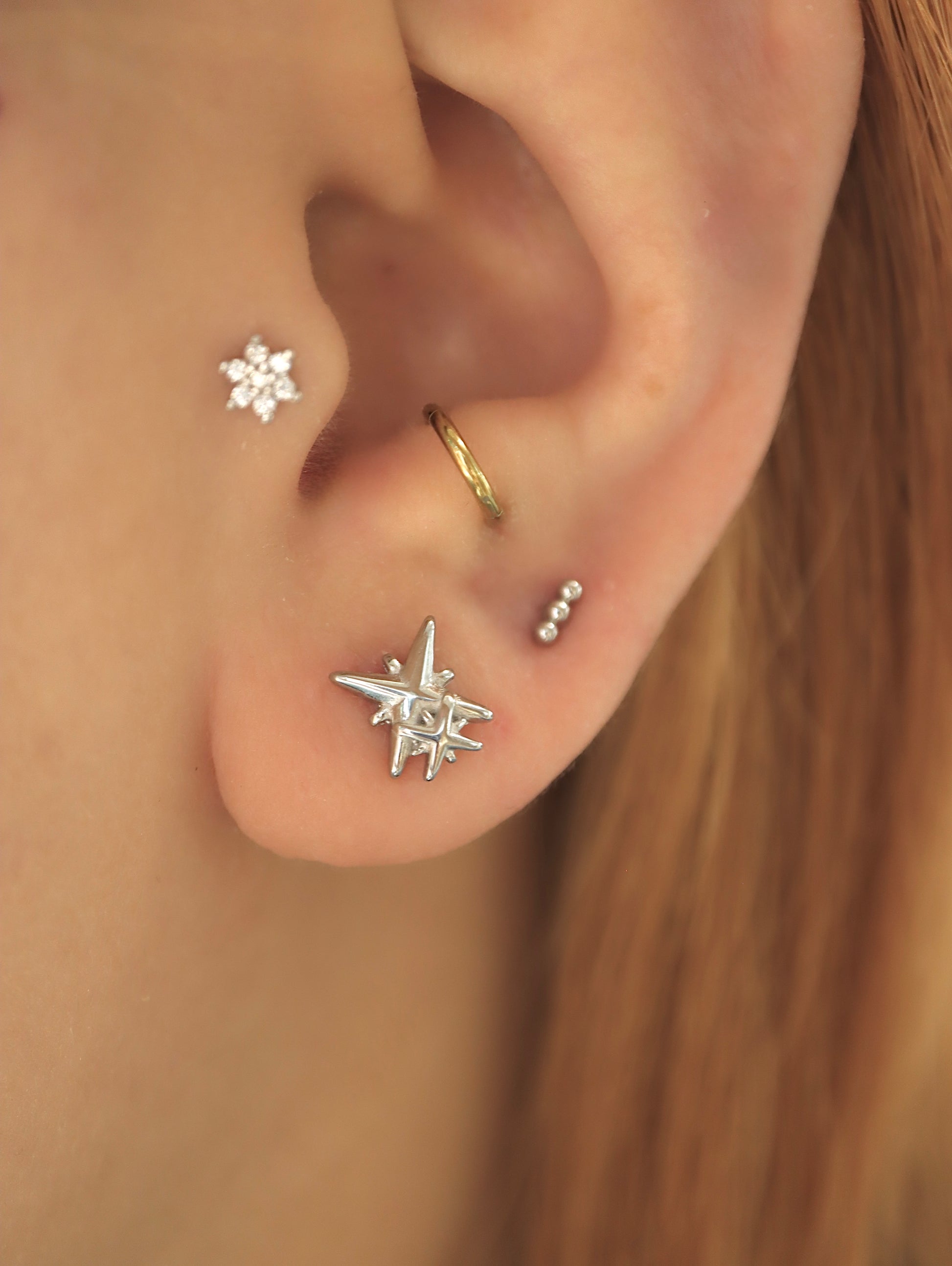 Sparkle stars surgical steel stud earrings ✨