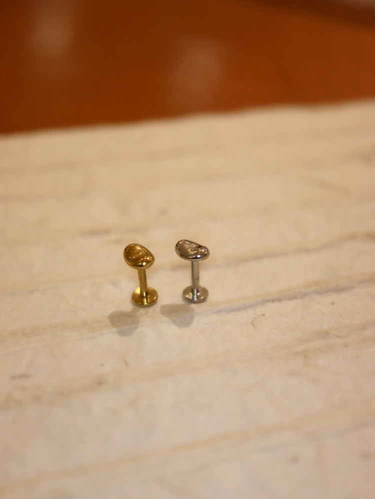 Bean stainless steel labret threadlsss piercing (1pc)