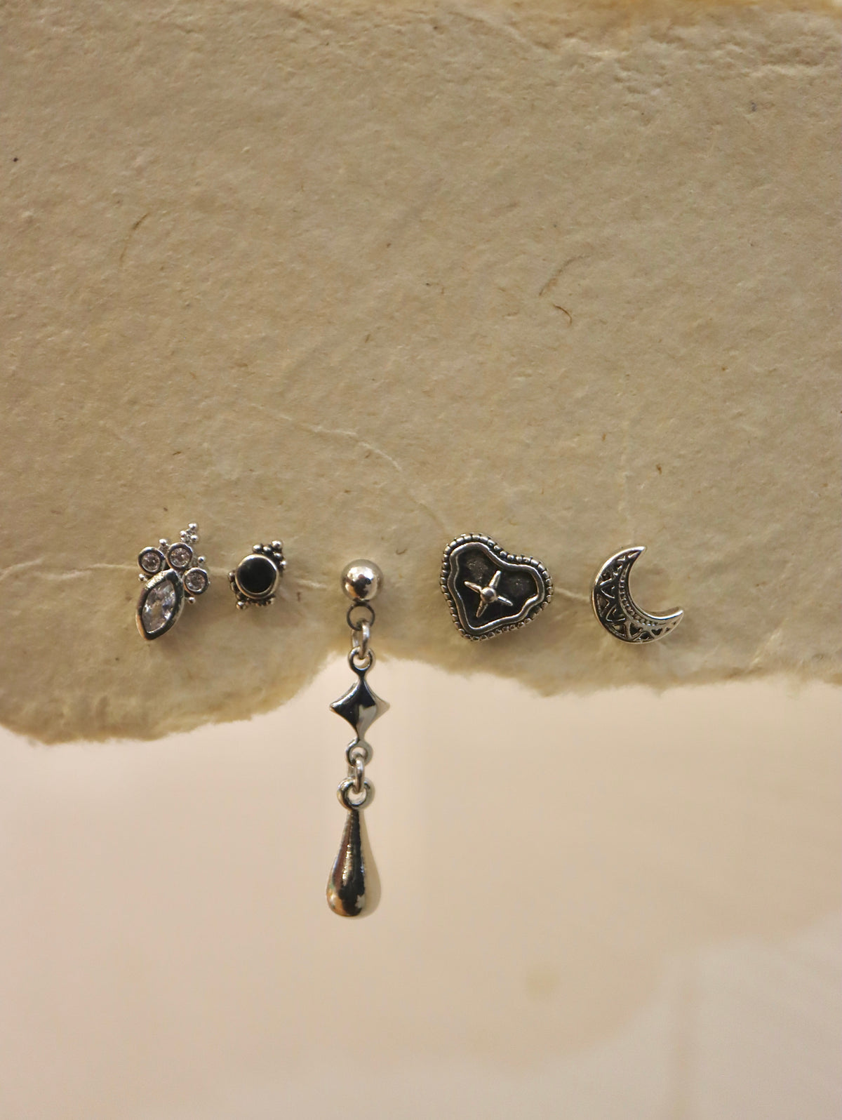 Drop stud surgical steel piercing earring (1pc)