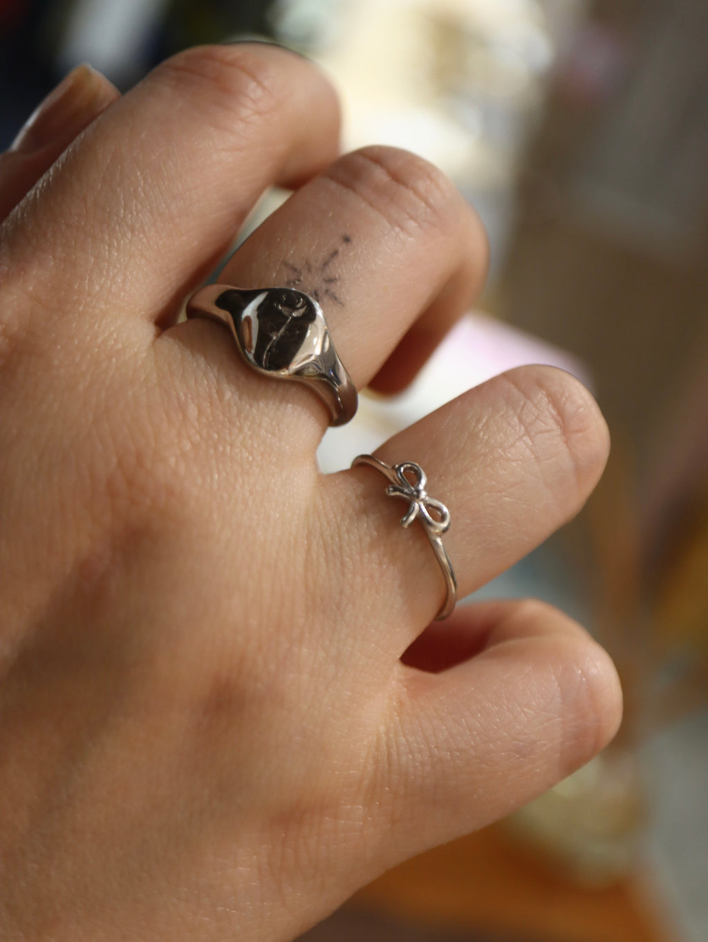 Mini ribbon stainless steel ring