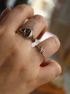 Mini ribbon stainless steel ring
