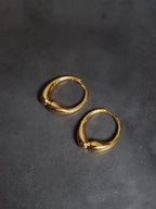 Hinged hoop base metal earrings
