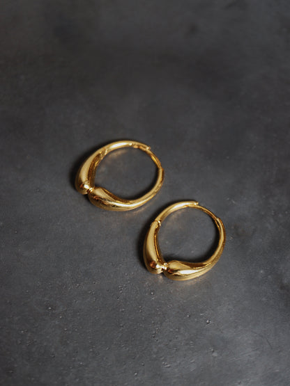 Brass hoop earrings