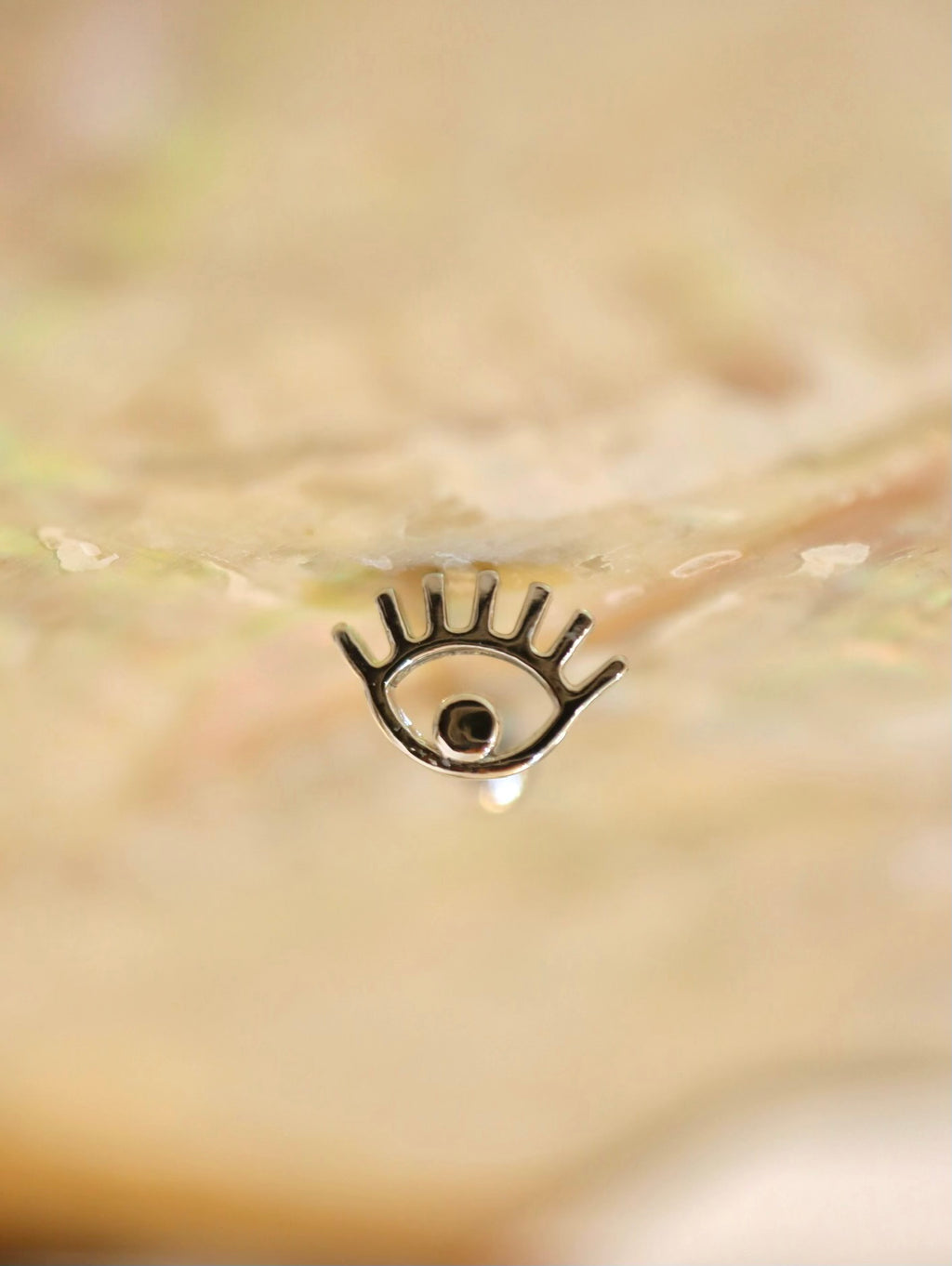 Eye 925 silver stud earring piercing