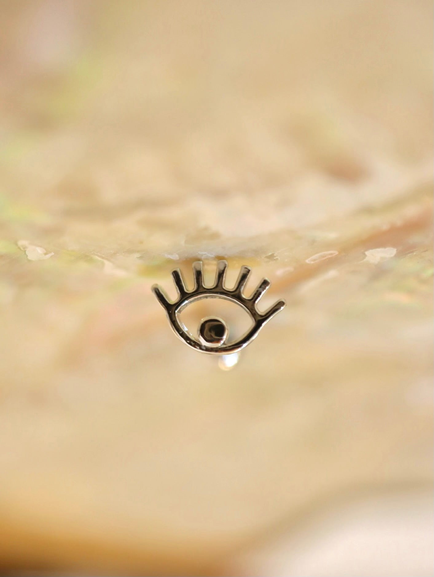 Eye 925 silver stud earring piercing
