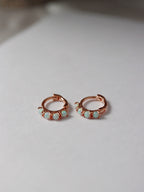 4opal mini s925 hinge earrings