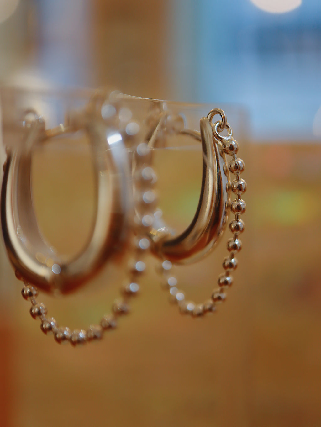 925 silver Aether Hoop Bead Earrings