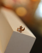 Sparkle in opal star & crescent s925 piercing stud