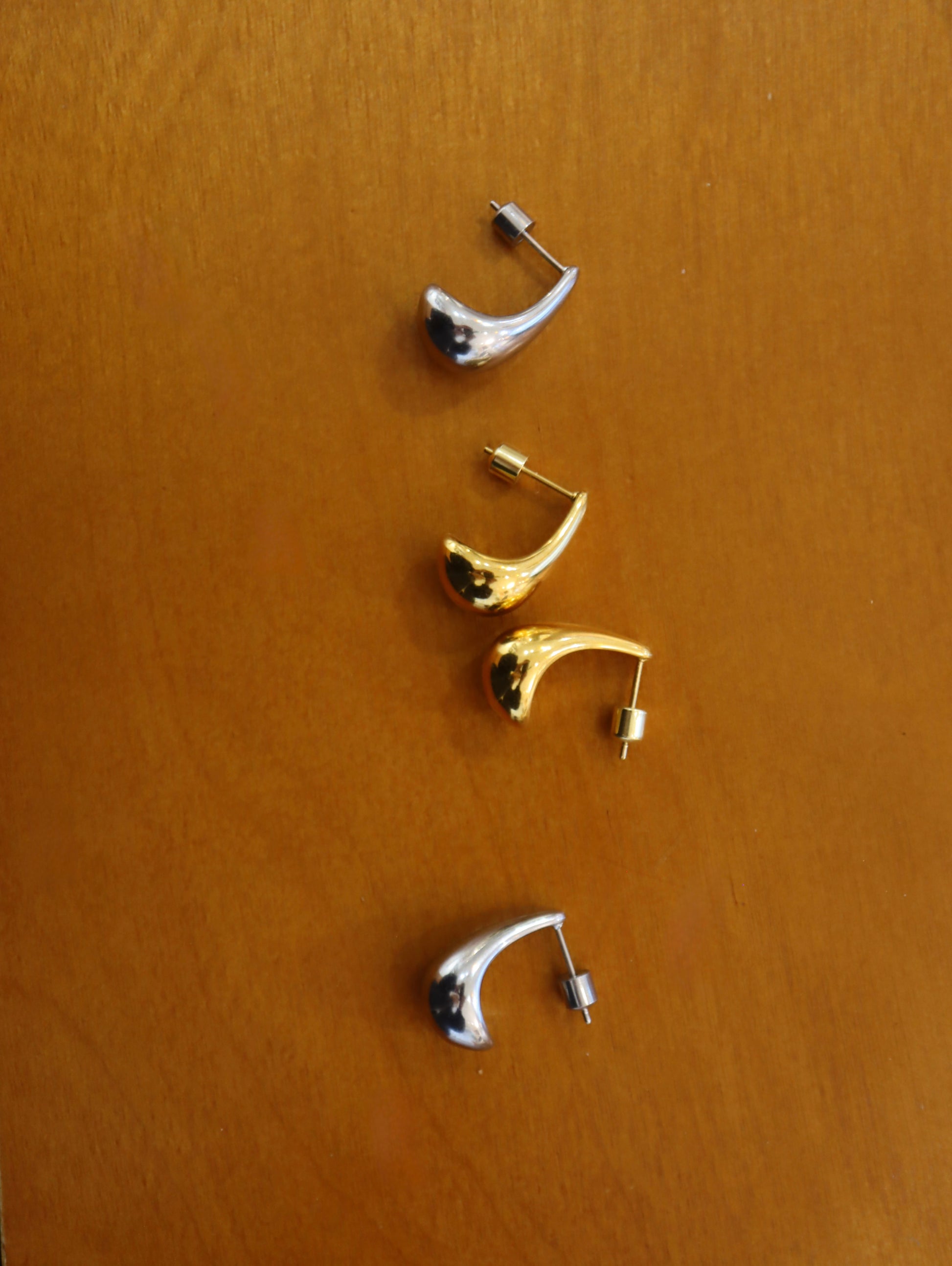 Molten Stainless Steel Earrings