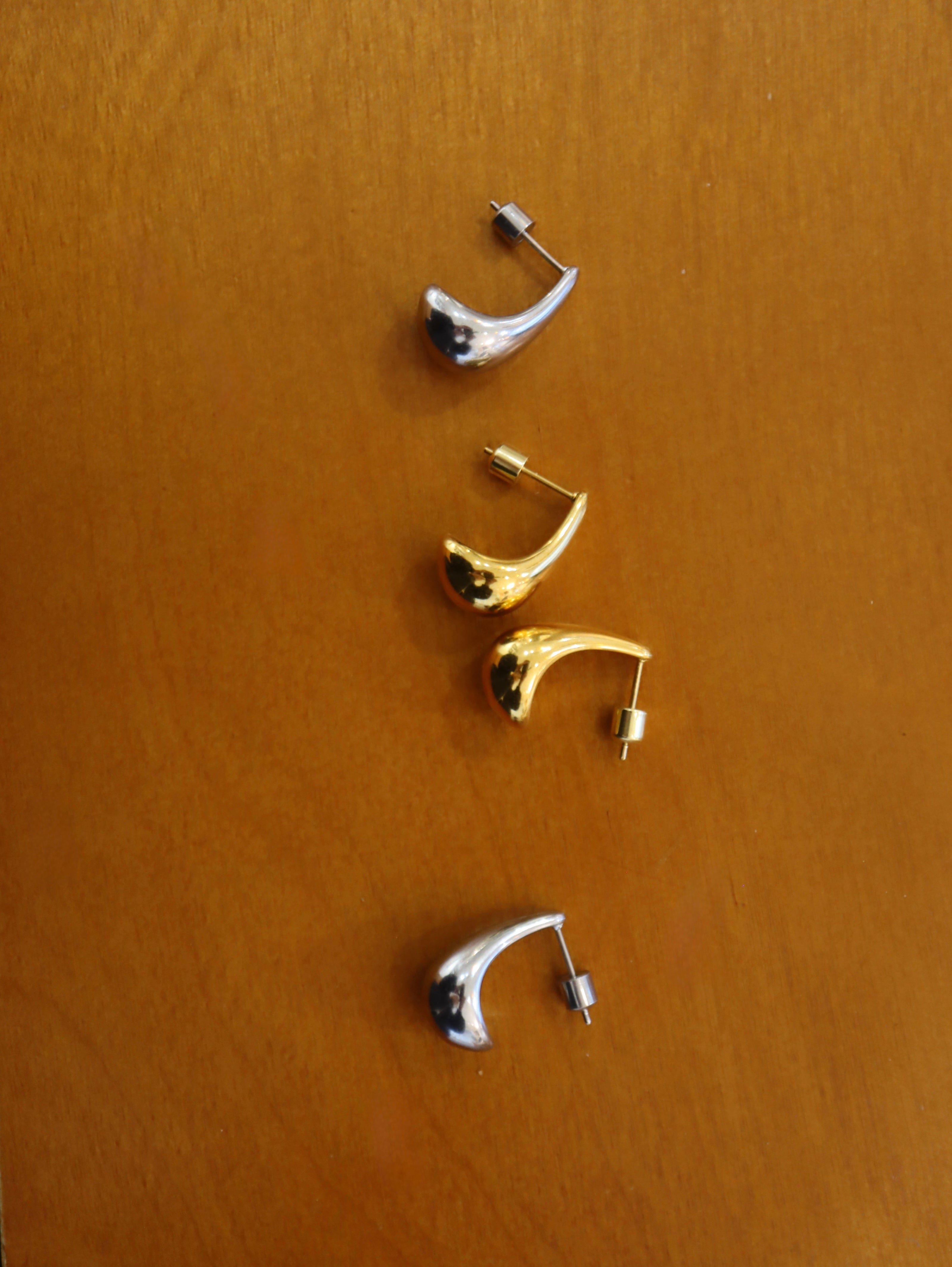Molten Stainless Steel Earrings