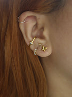 Butterfly shape stud surgical steel piercing (1pc)