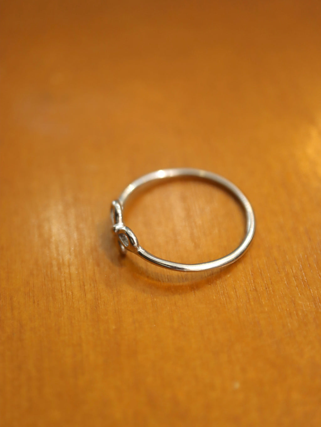 Mini ribbon stainless steel ring