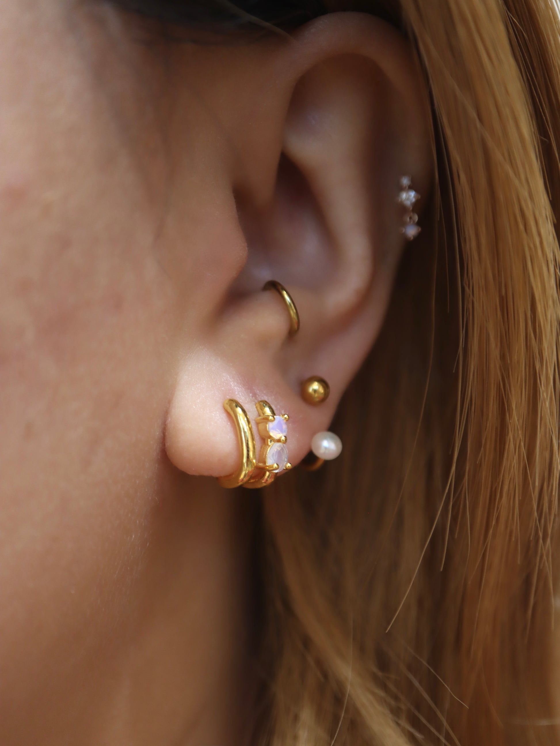 Double wrap cz earrings