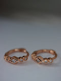 Silver925 cz huggie hoop earrings