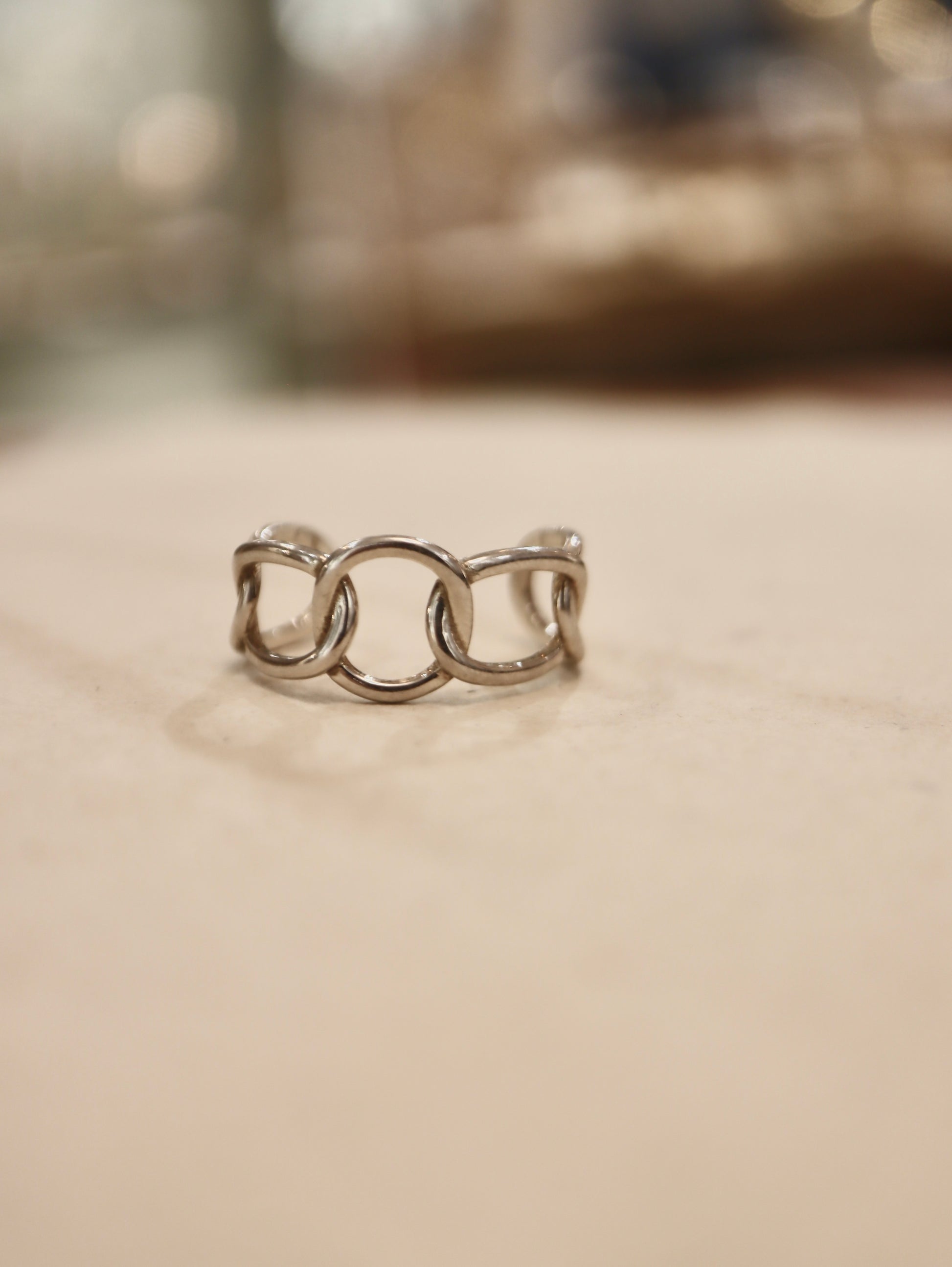 Interlock free size 925 silver ring
