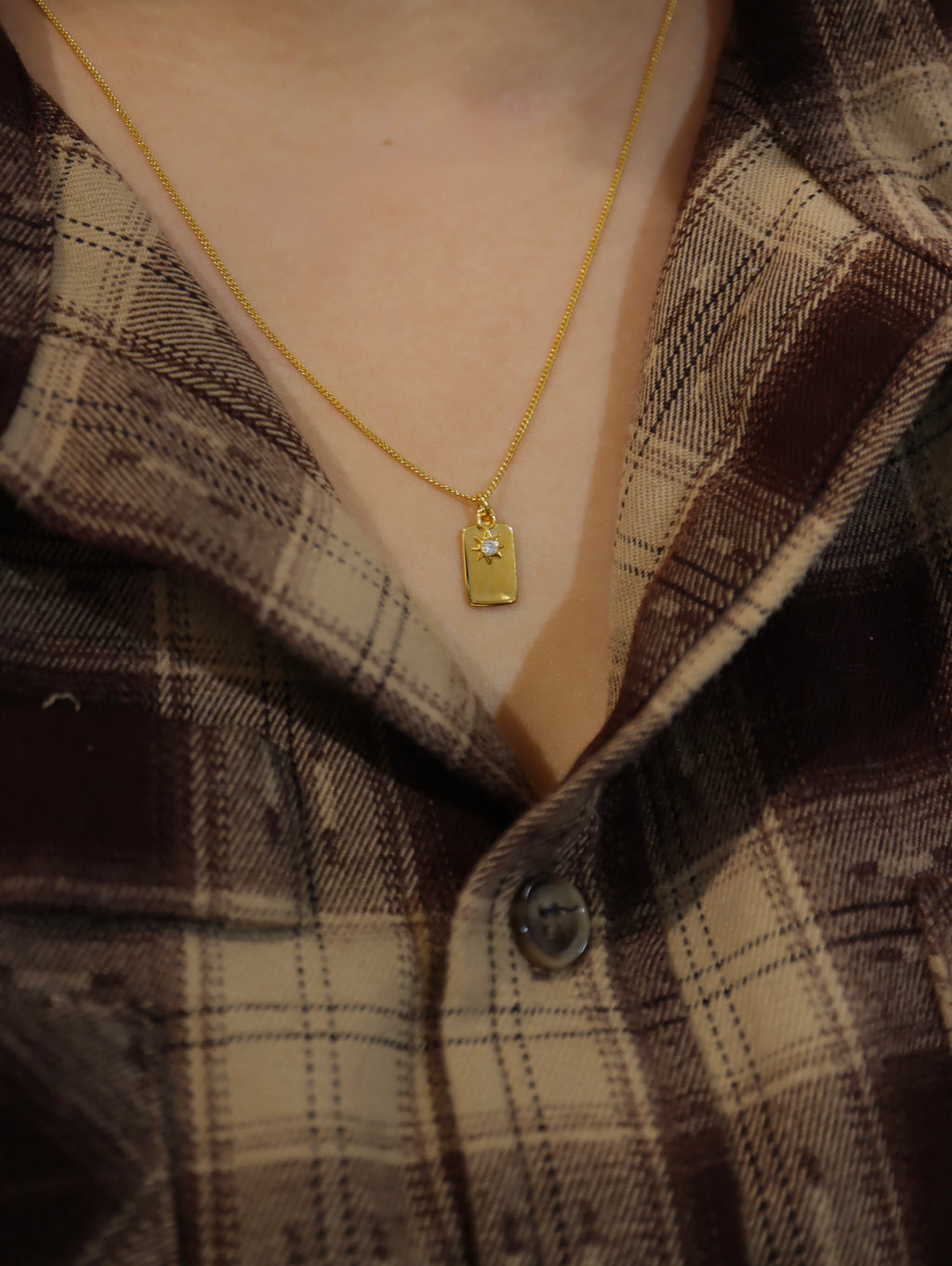 Celestial Rectangle With Sun Pendant 925 silver Necklace