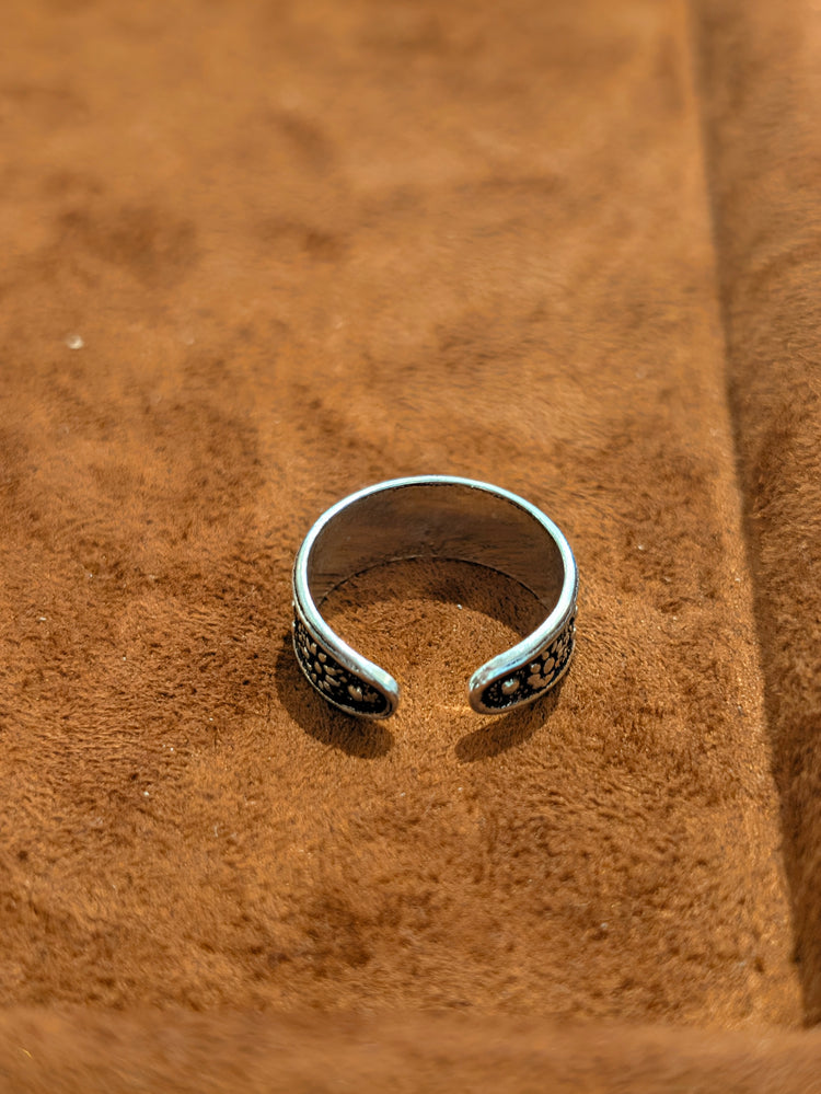 Wildflower Band 925 Silver Pinky Ring