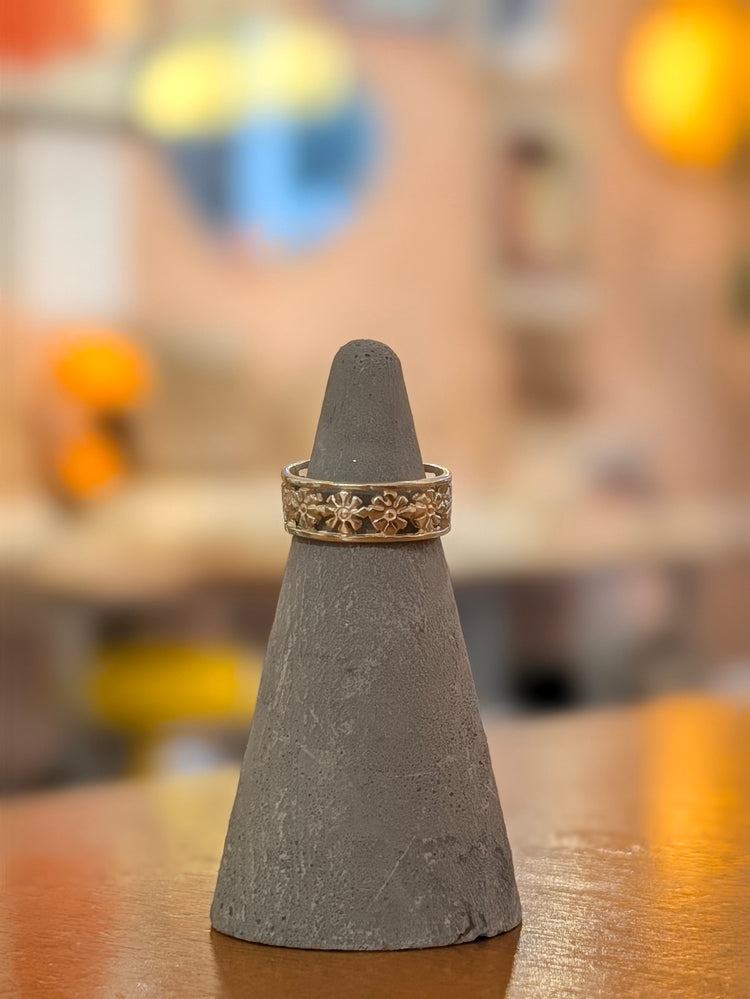 Filigree Floral Cutout 925 silver pinky ring