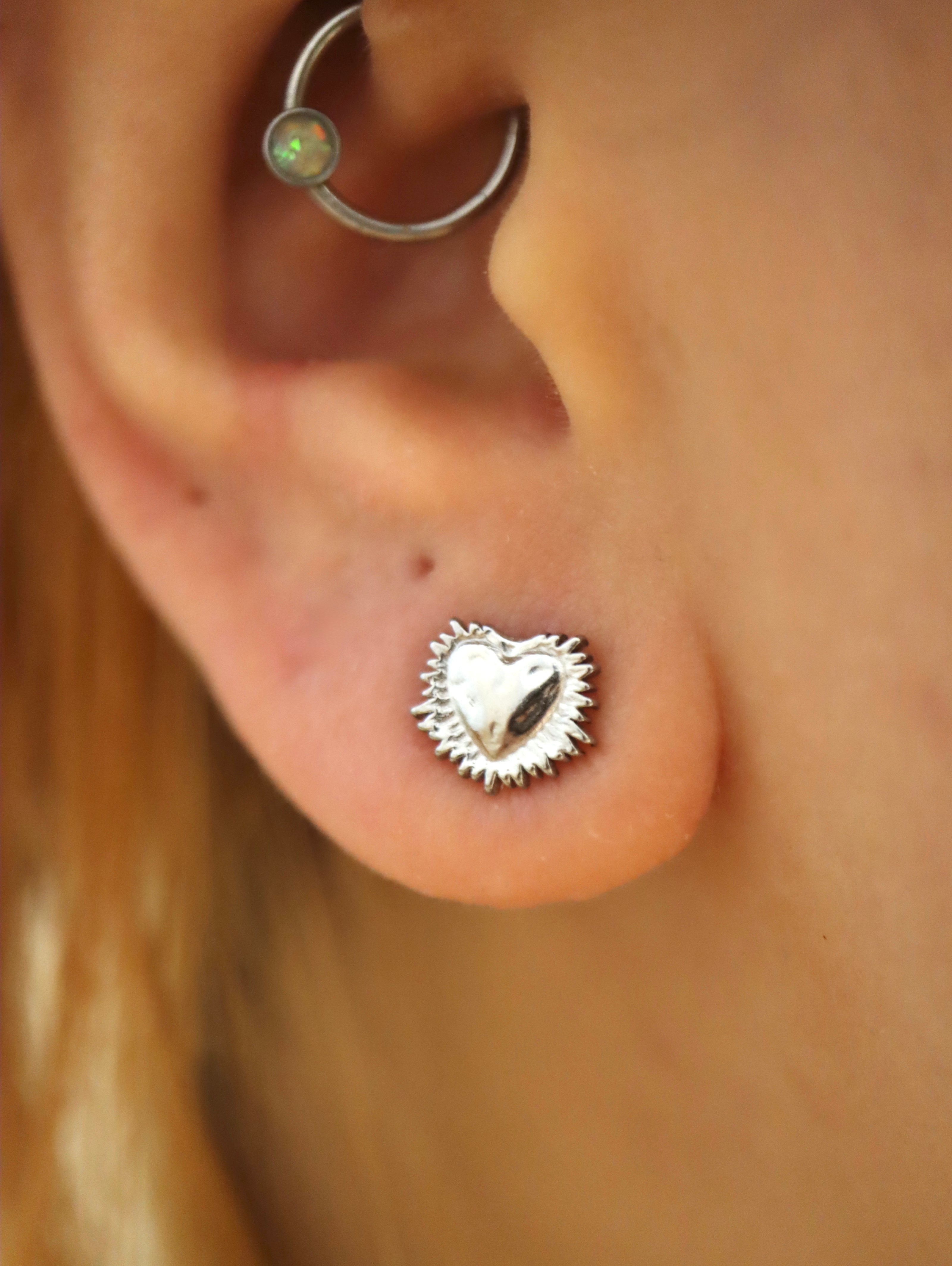 Heart stainless steel earrings