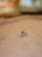 Triple Rhombus Stud Piercing Earring (1pc)