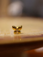 Butterfly shape stud surgical steel piercing (1pc)