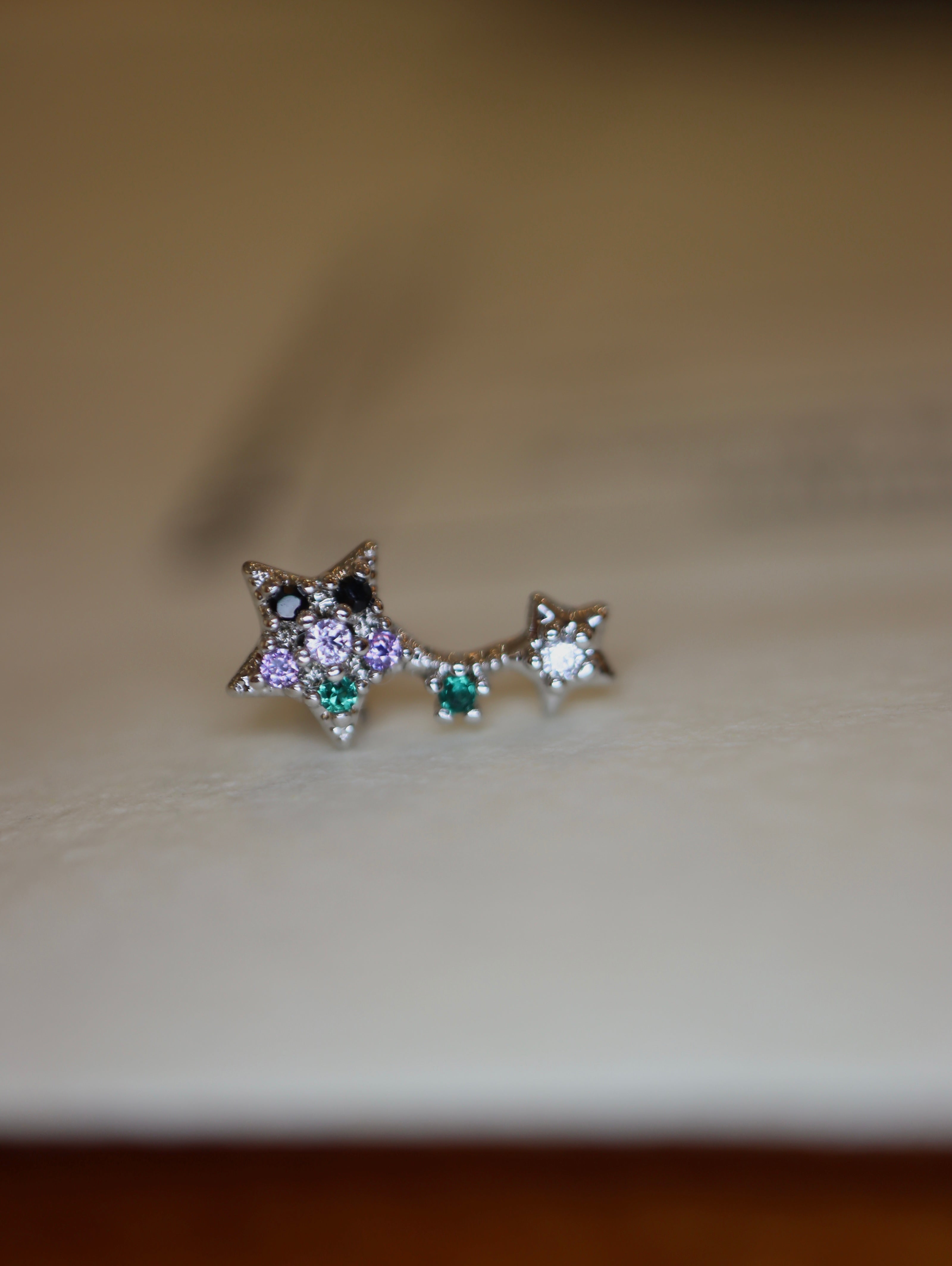 Stella Cluster Surgical Steel Piercing Stud Earring (1pc)