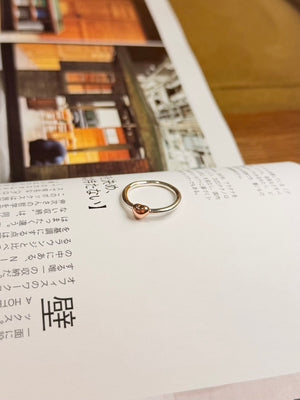 Rosegold heart silver925 ring