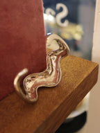 Wavy statement stainless steel bangle