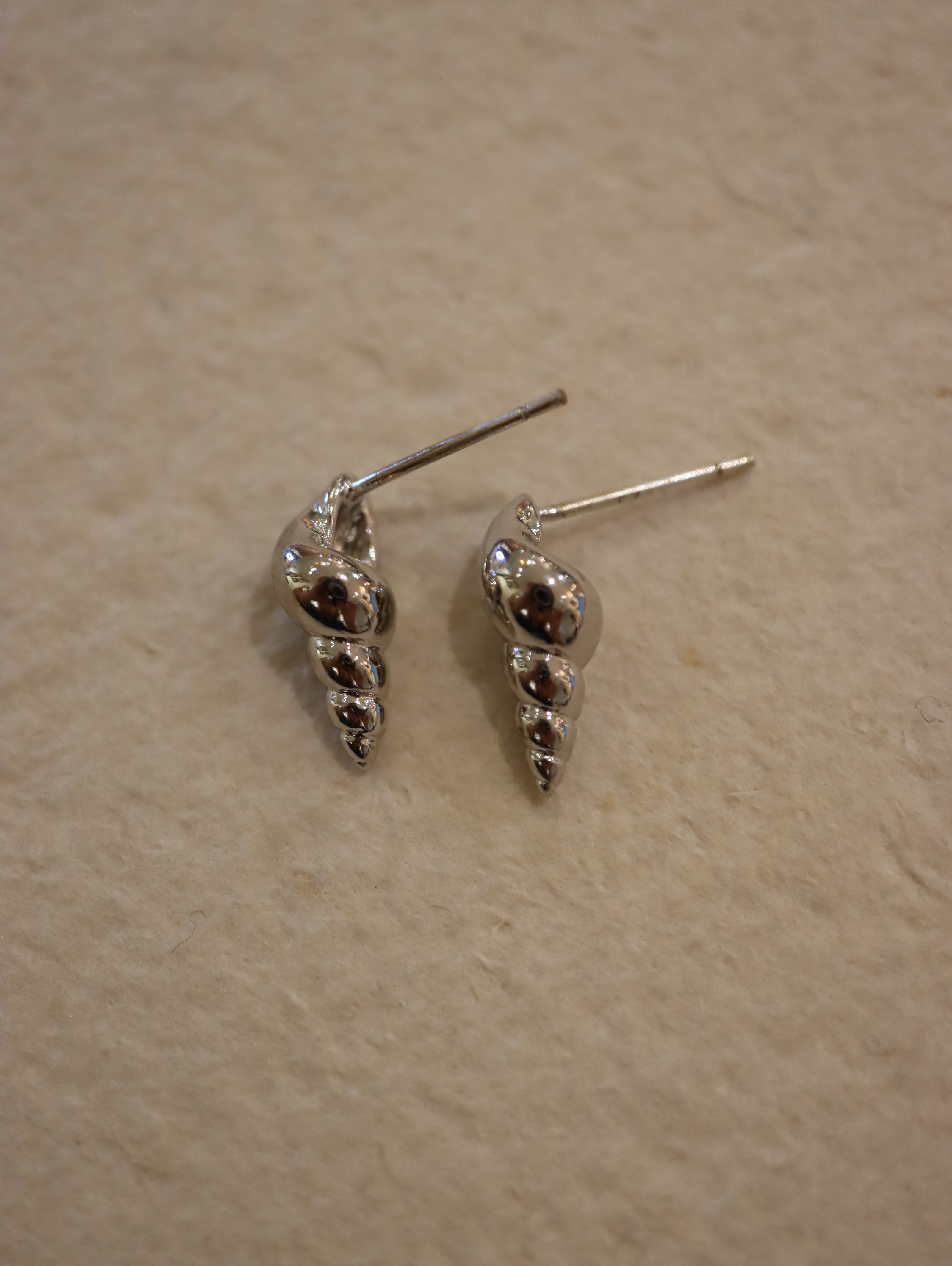 Conch Stud Brass Earrings