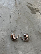 Swirl stainless steel earrings