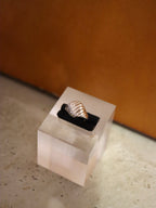 Ribbed Signet Pinky Ring