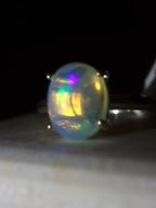 Celestial Halo Ethiopian Opal Ring Silver 925