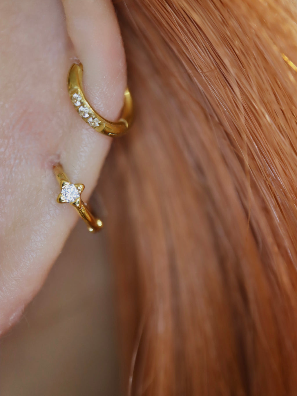 Hinged hoop mini 925 Silver earrings