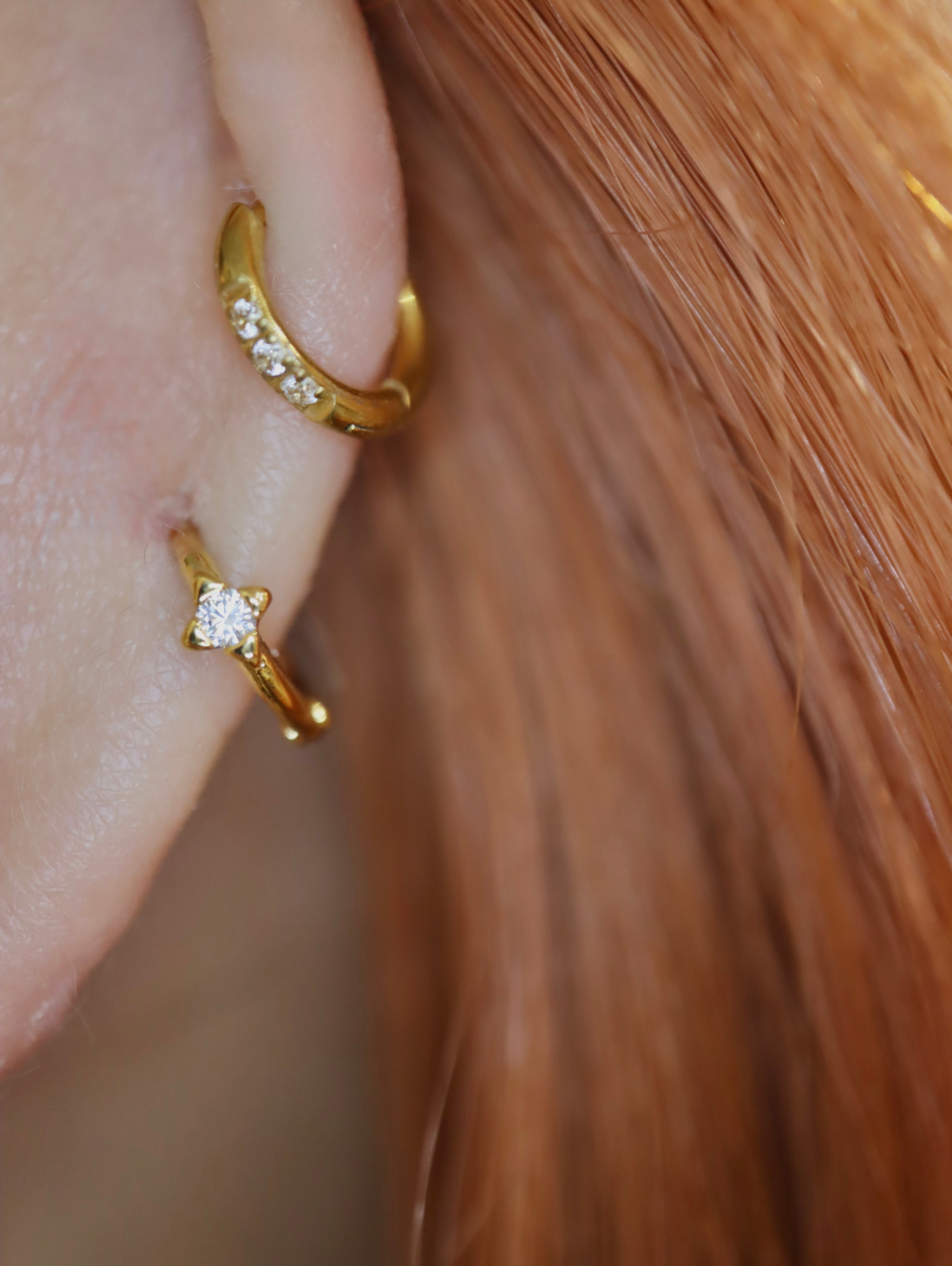 Hinged hoop mini 925 Silver earrings