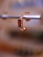 Mini rectangular cz earrings (pair)