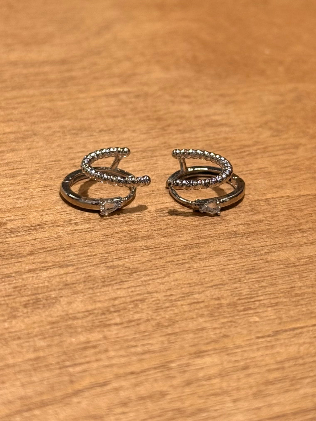 Double loop silver925 earrings
