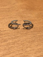Double loop silver925 earrings