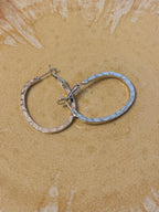 Hammered oval earrings