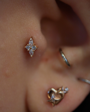 Push-pin stud pvd coating flat back (rose gold)