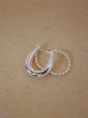 925 silver Aether Hoop Bead Earrings